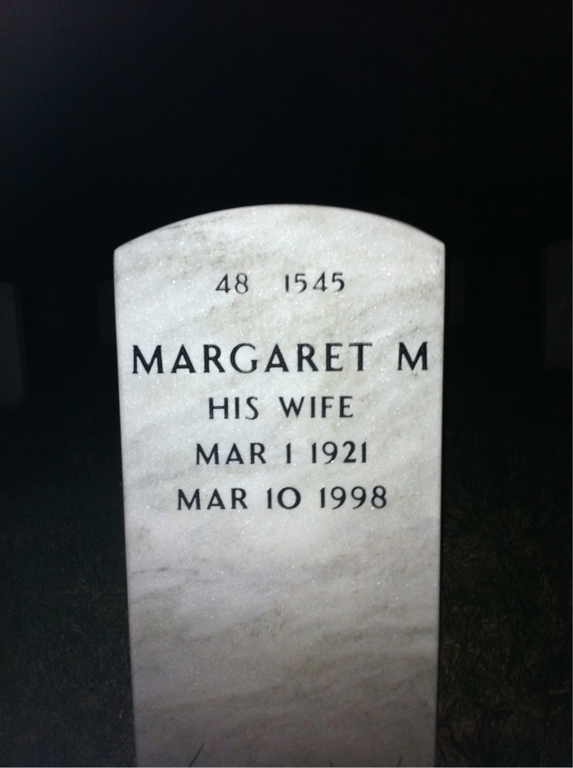 Back of headstone — Edwin Headland
