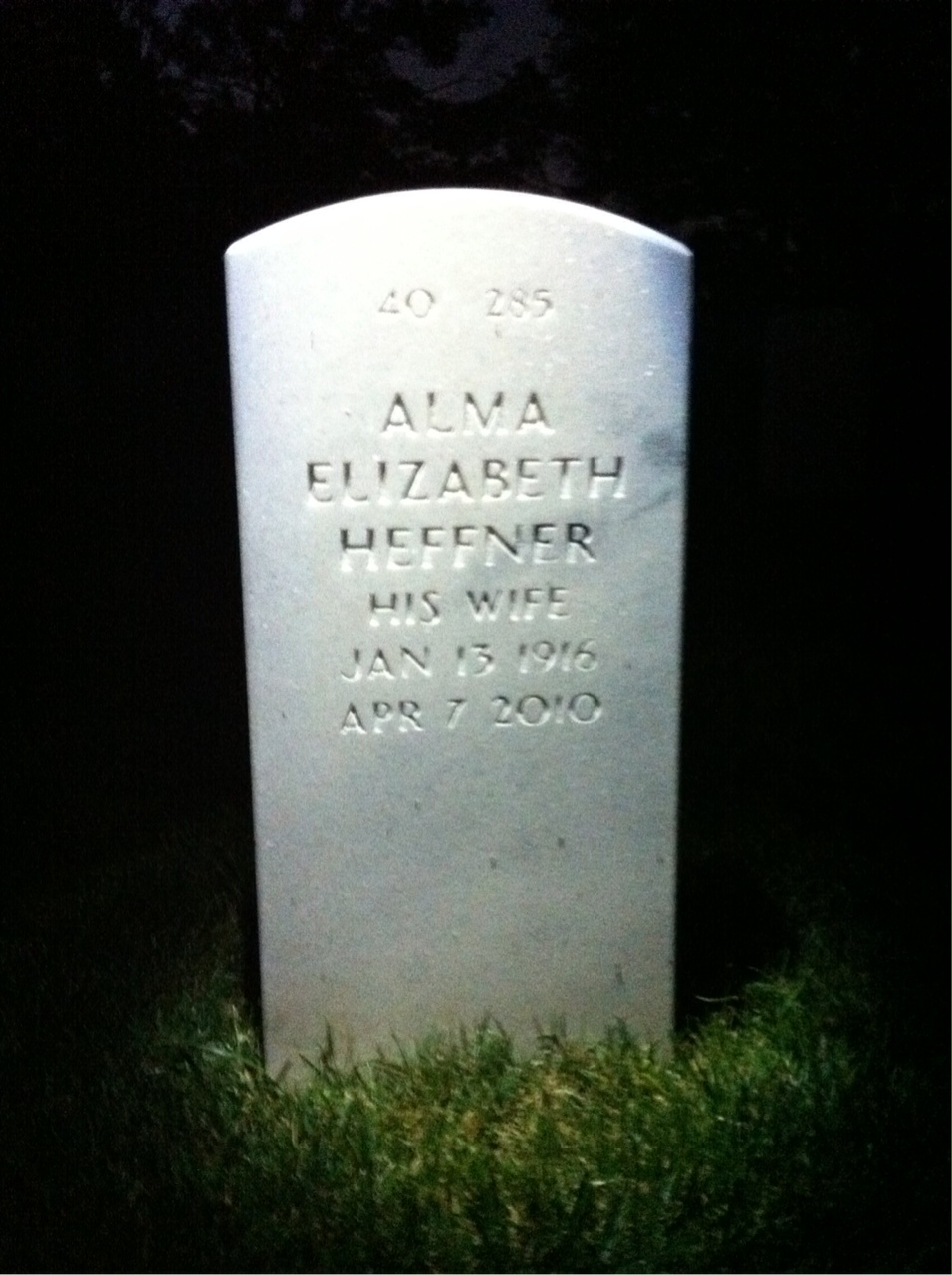 Back of headstone — Davis Luck
