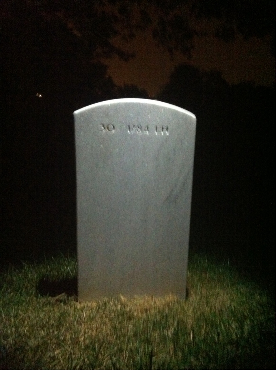 Back of headstone — Emmett O'Hara