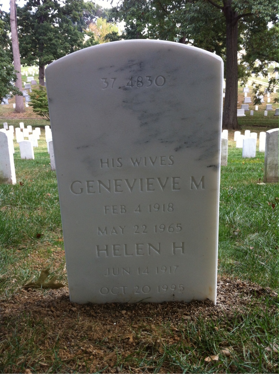 Back of headstone — Robert Muncie