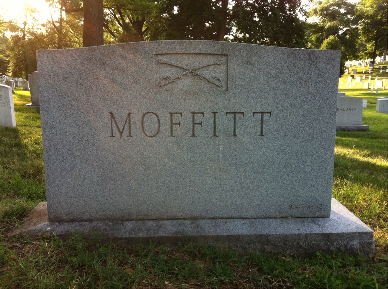 Back of headstone — Edna Moffitt