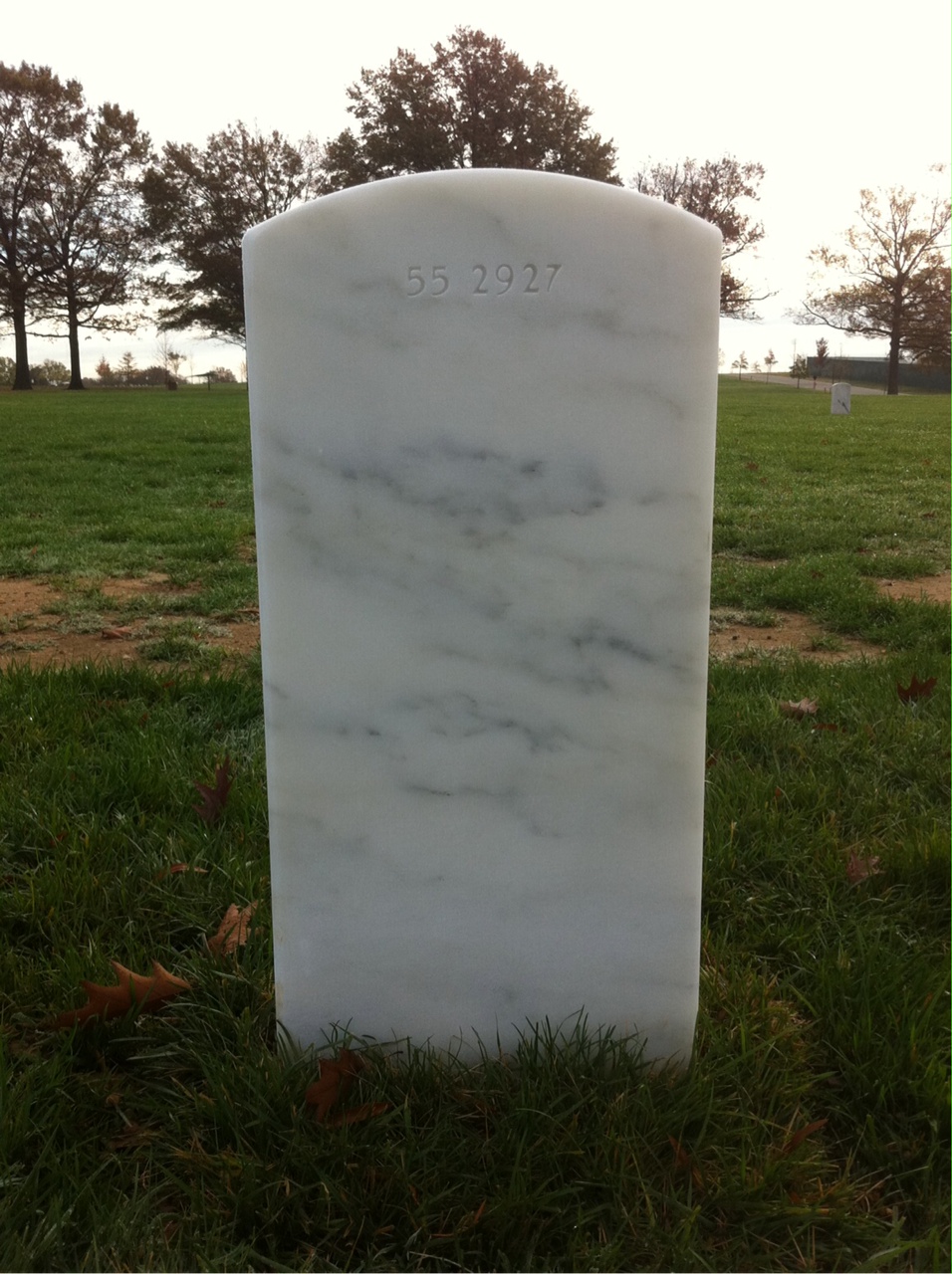 Back of headstone — Thomas P Walden