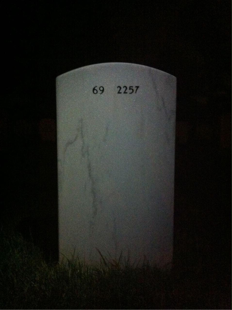 Back of headstone — Albert Mastri