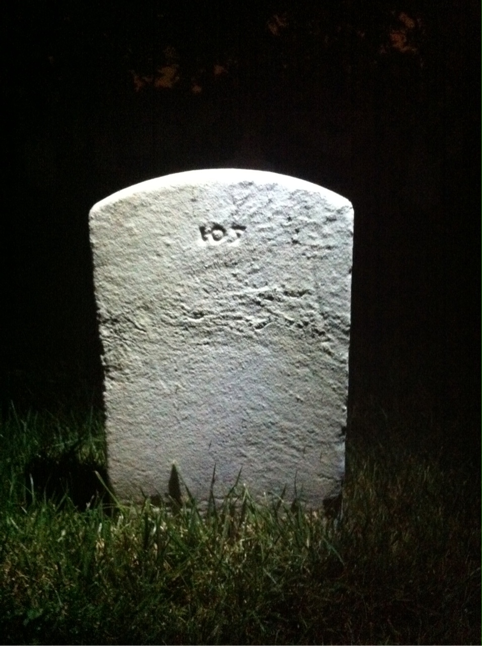 Back of headstone — Horace Mitchell