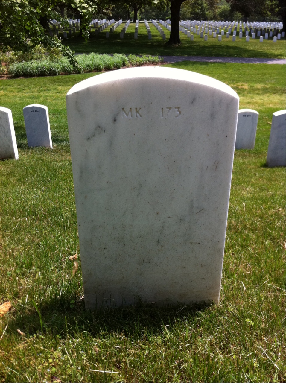 Back of headstone — Frank Darcy