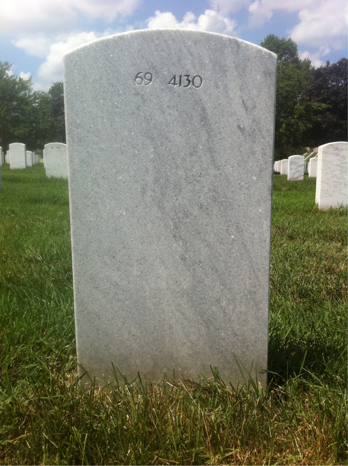 Back of headstone — Cesar Baldorado