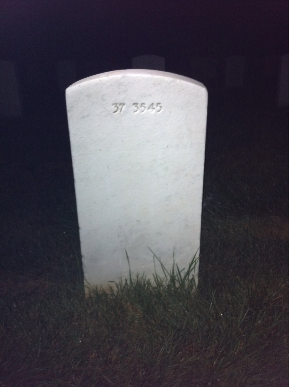 Back of headstone — Warner Bigger
