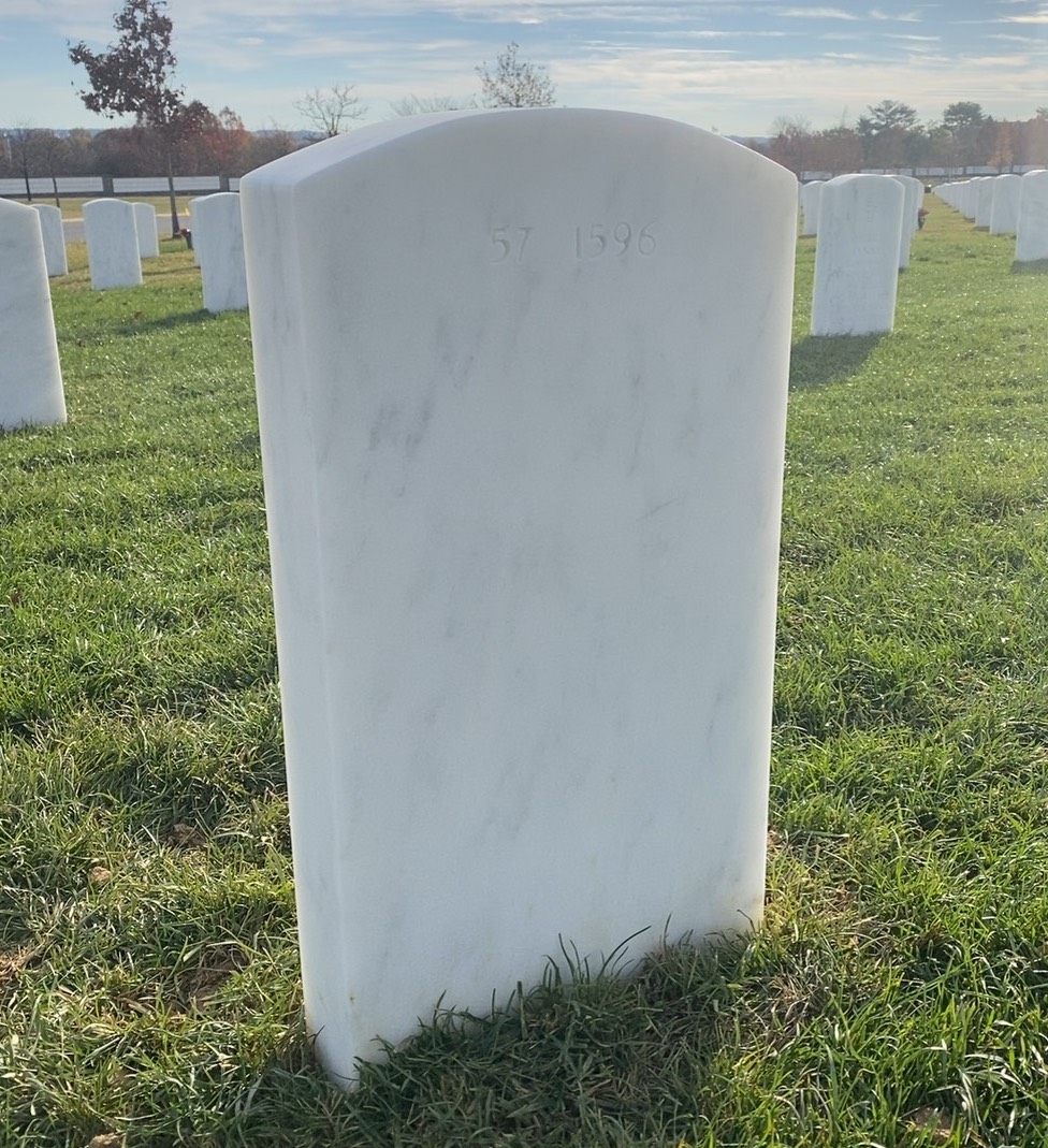 Back of headstone — William E Thompson