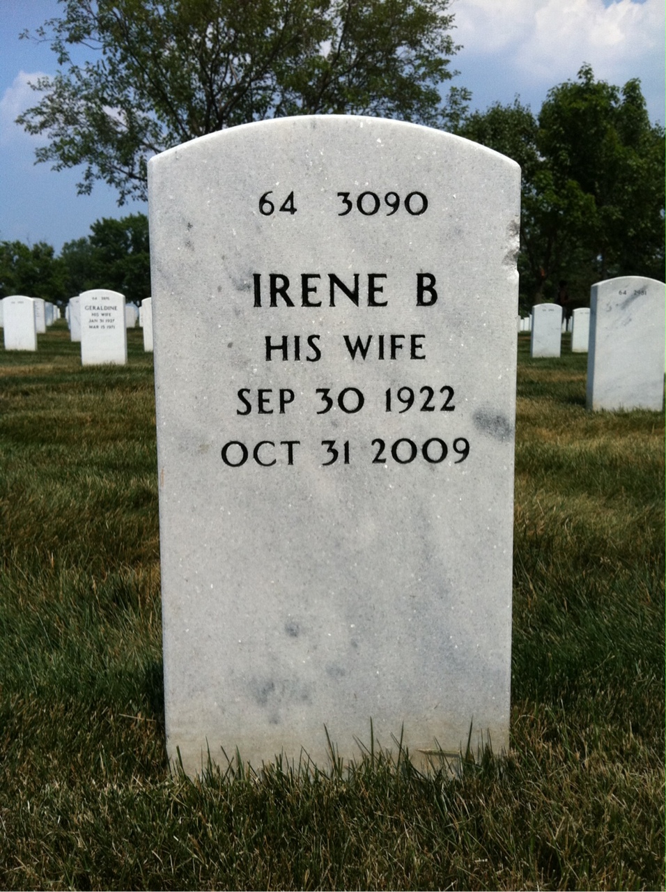Back of headstone — Richard Tyler