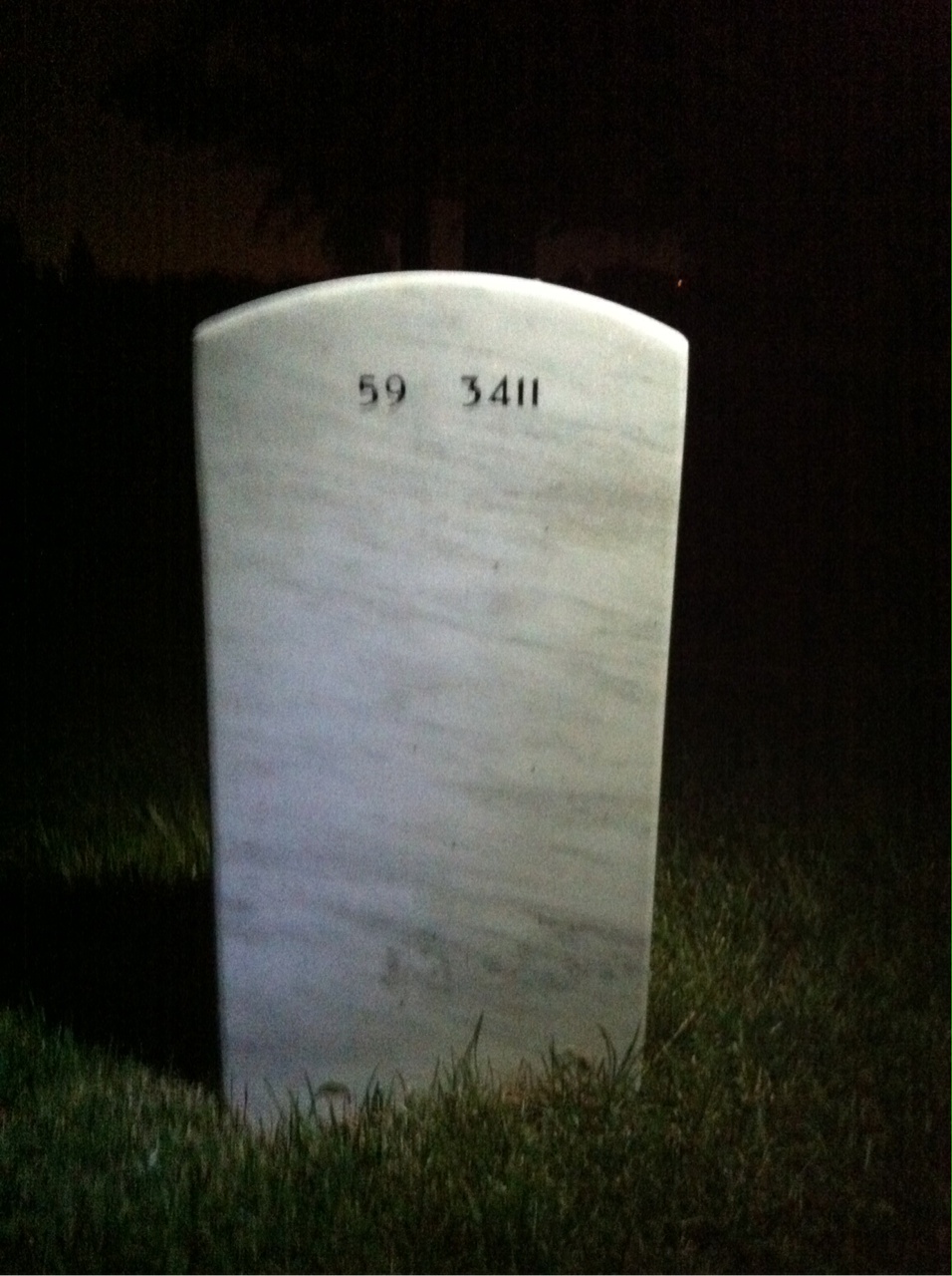 Back of headstone — Harry Hopkins