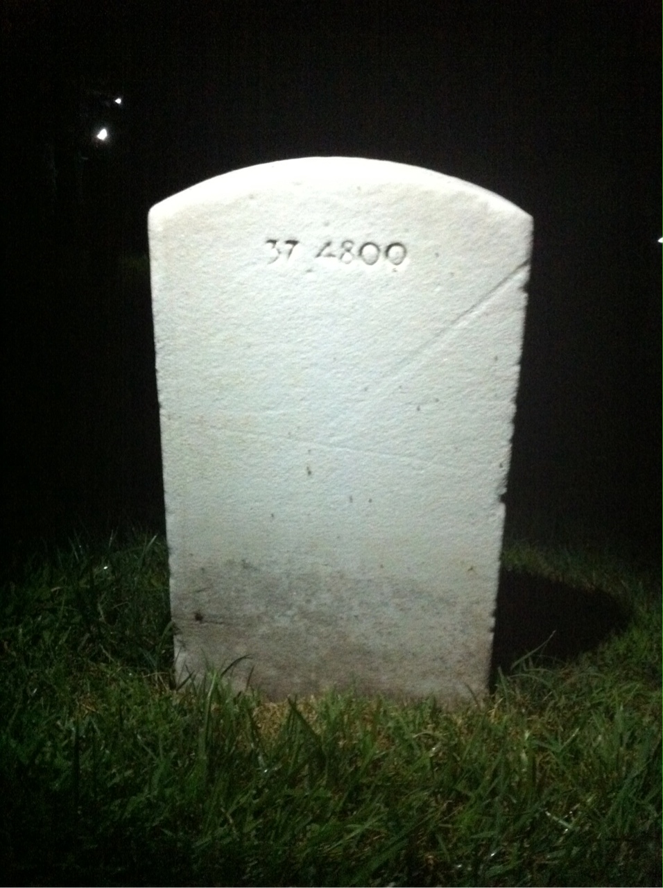 Back of headstone — Robert Benson
