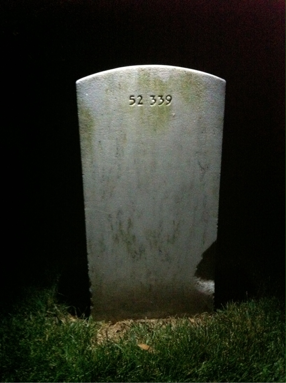 Back of headstone — Russell Conwell Snyder