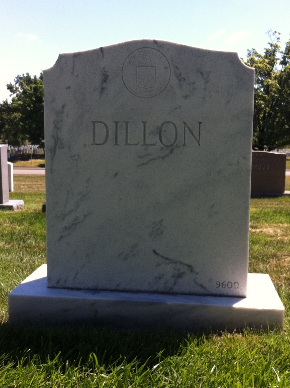 Back of headstone — Thomas Dillon