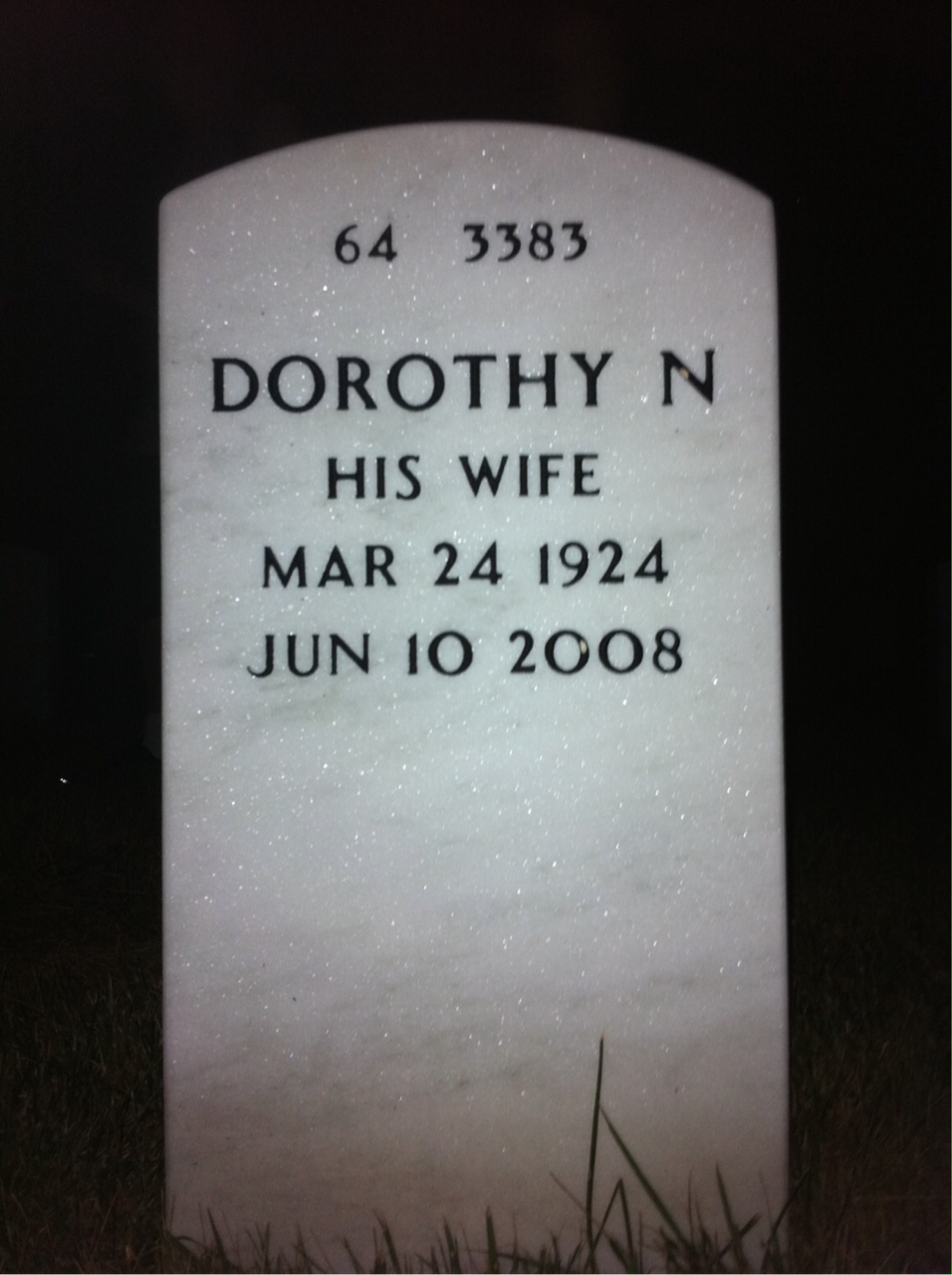 Back of headstone — Charles Dilliplane