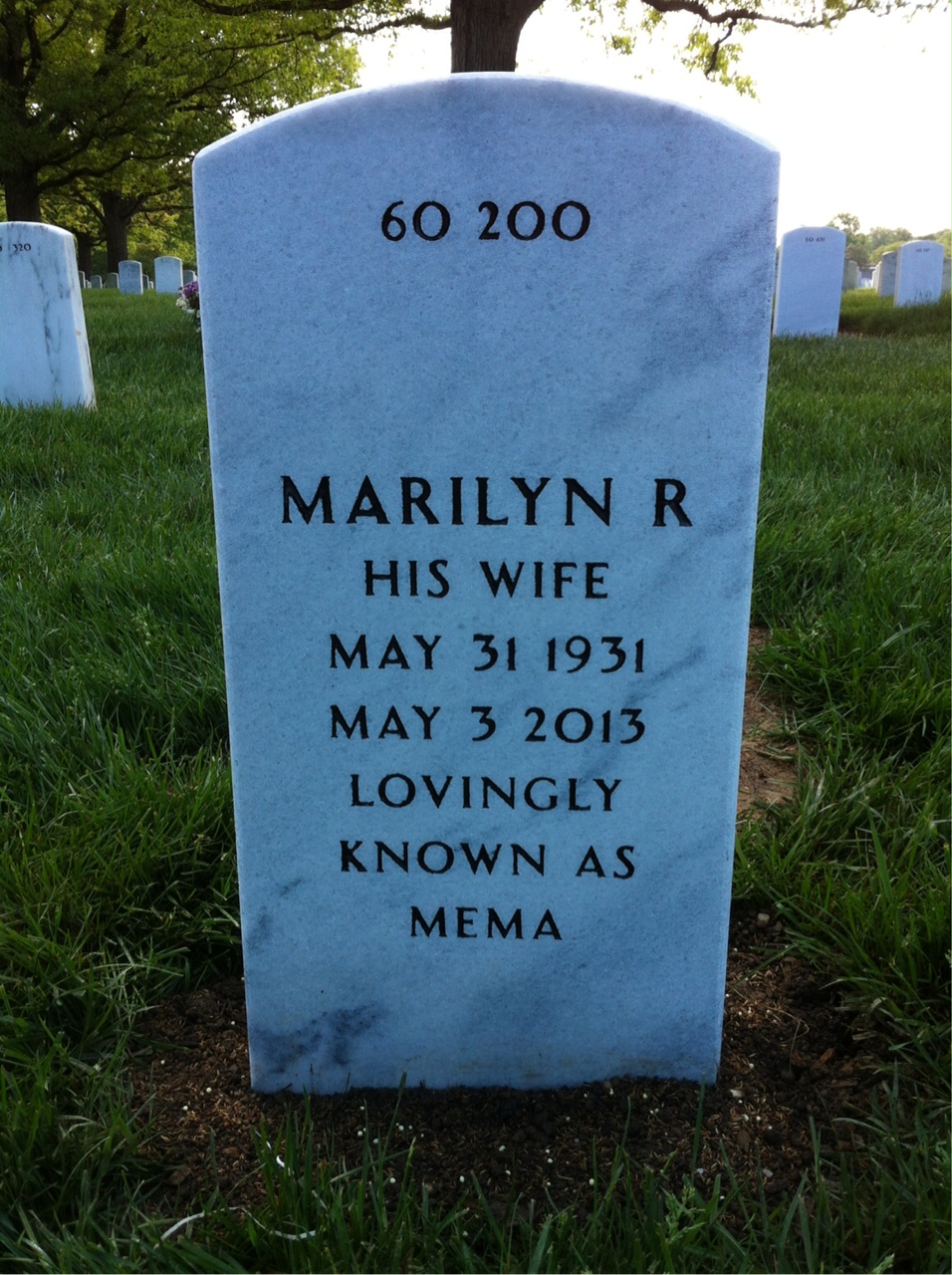 Back of headstone — Gian Berchielli