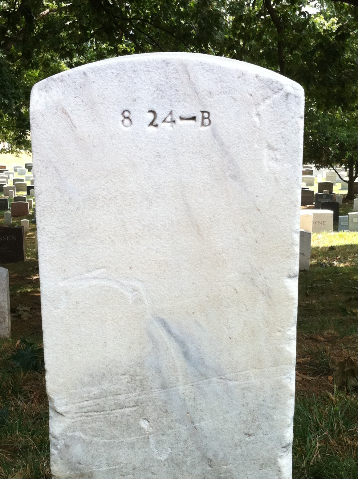 Back of headstone — John Barrett