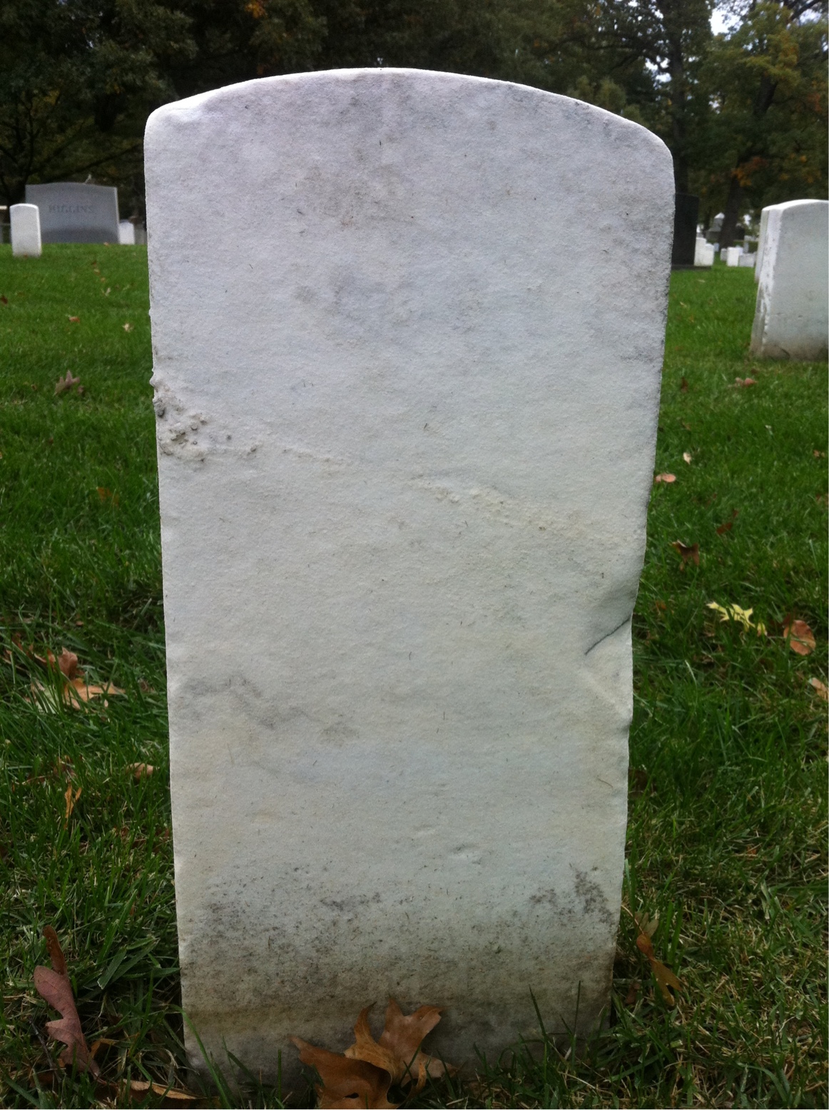 Back of headstone — John Minehan