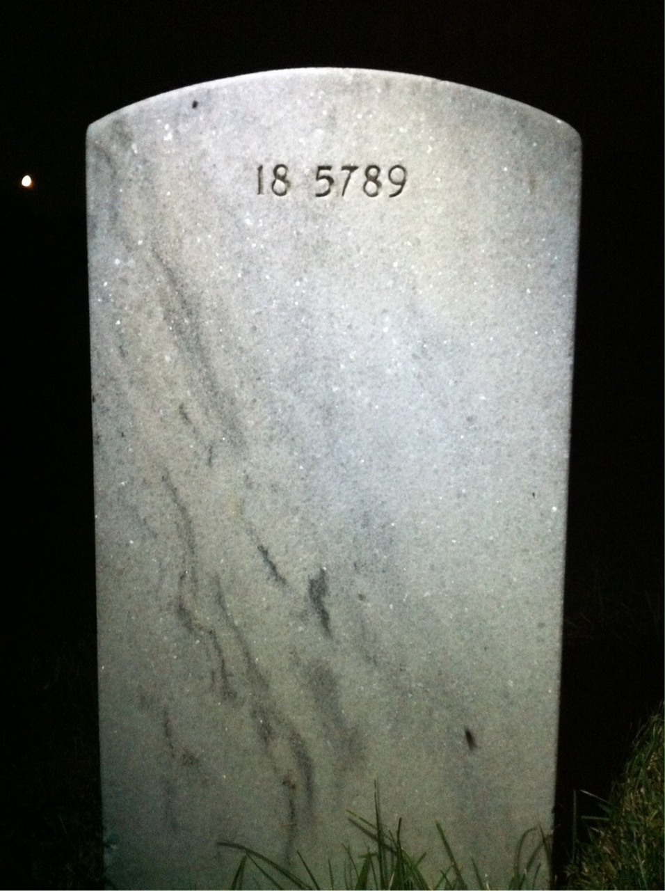 Back of headstone — Henry Bacon