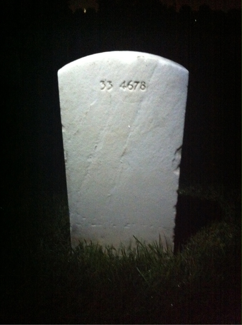 Back of headstone — Sherman Smith