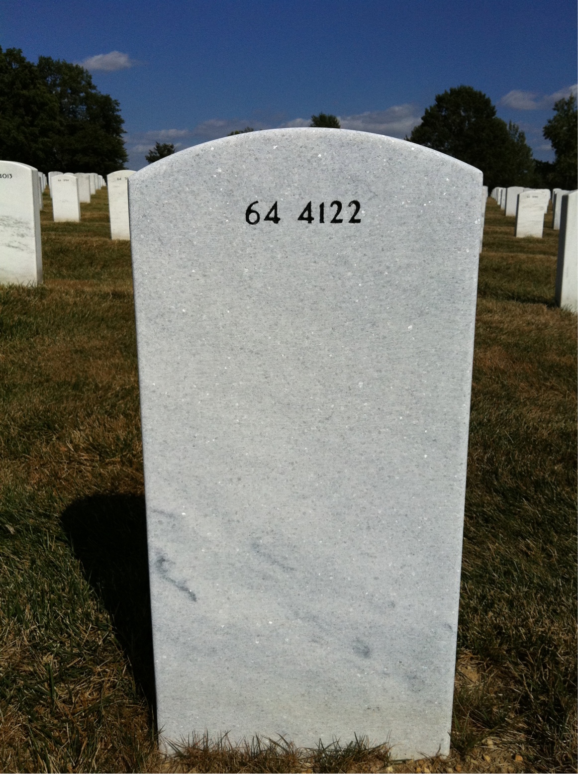 Back of headstone — Richard Cooley