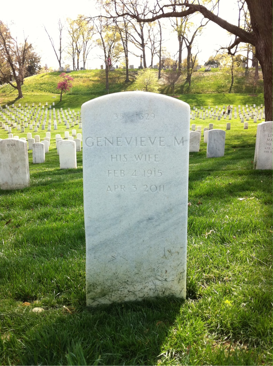 Back of headstone — Harold Mullaney