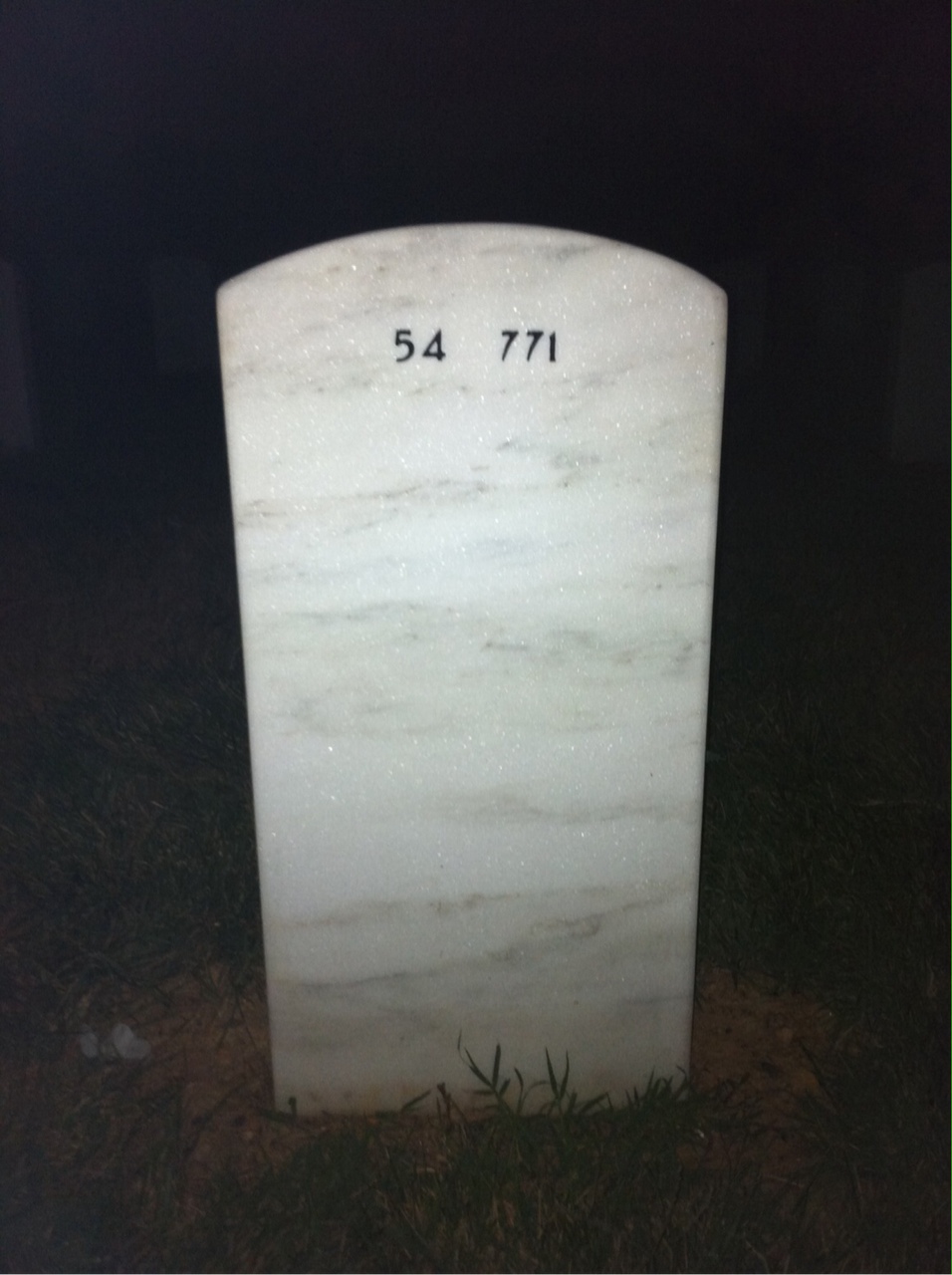 Back of headstone — Ray Smith