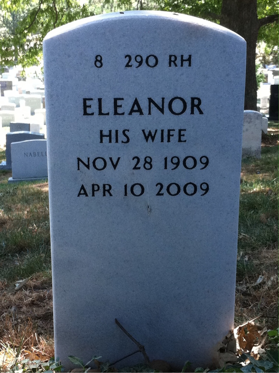 Back of headstone — Logan Lamarche