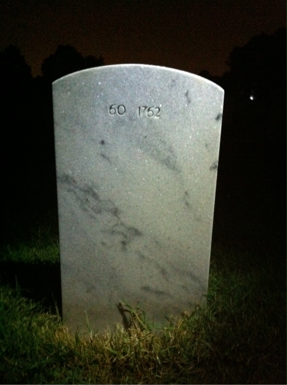 Back of headstone — Patrick Moore