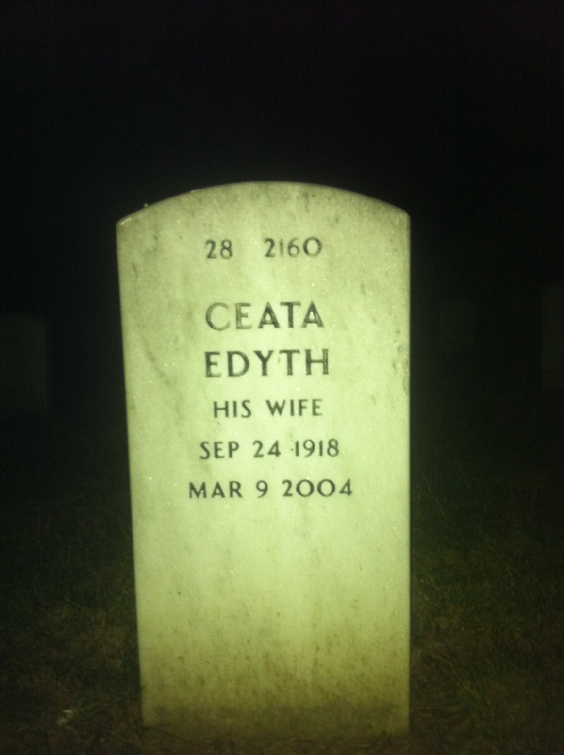 Back of headstone — Bernard Thielges