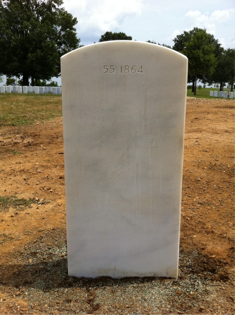 Back of headstone — William Terry Shaw