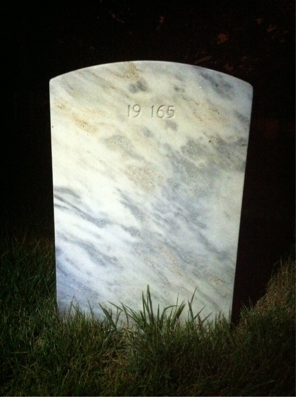 Back of headstone — David Middlebrooks
