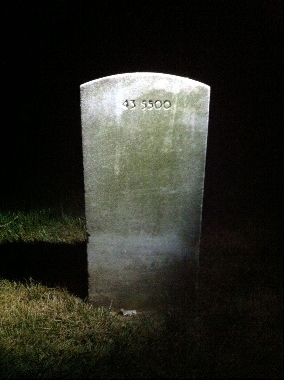Back of headstone — William Morris