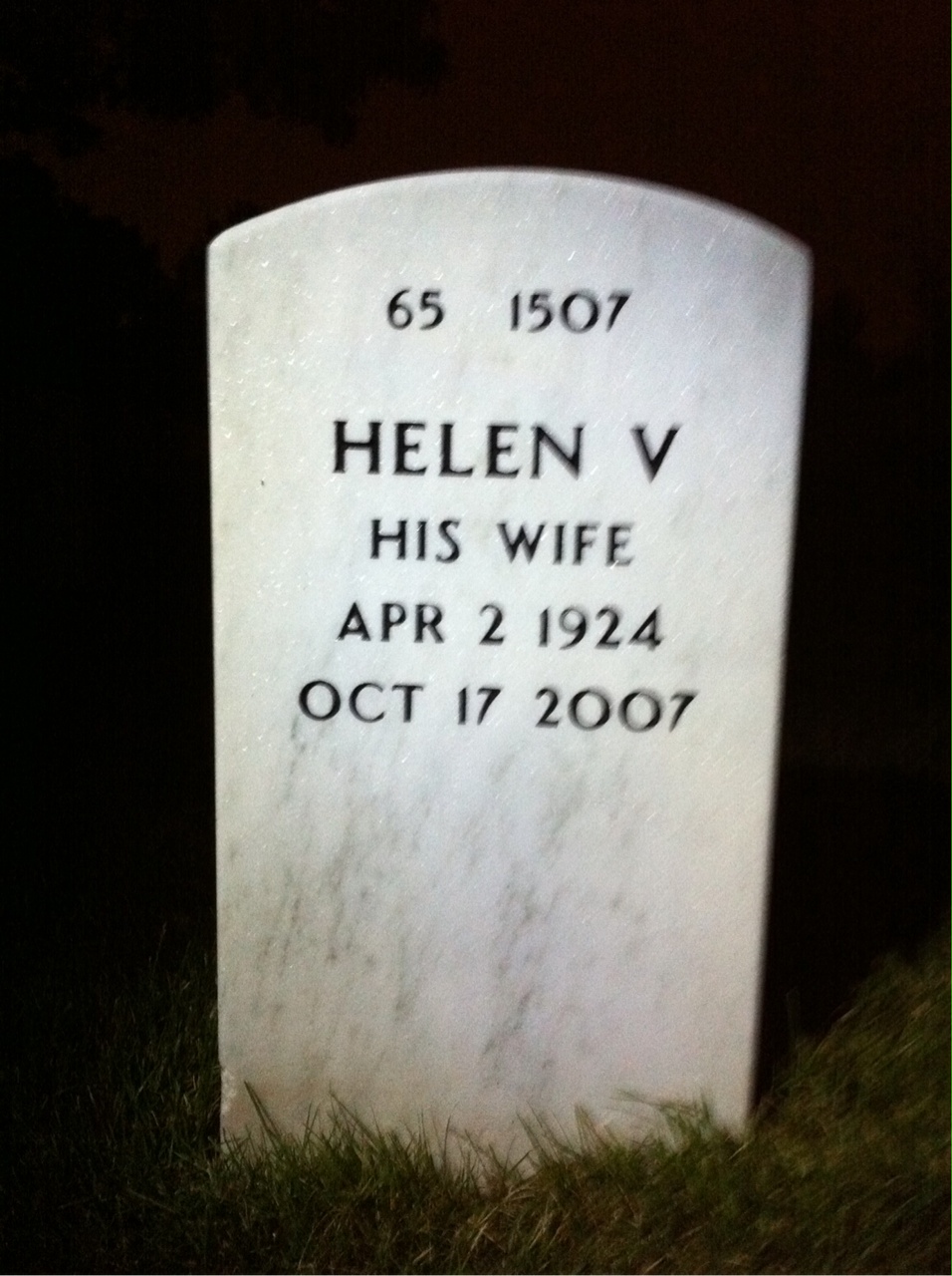 Back of headstone — Hilton Floyd