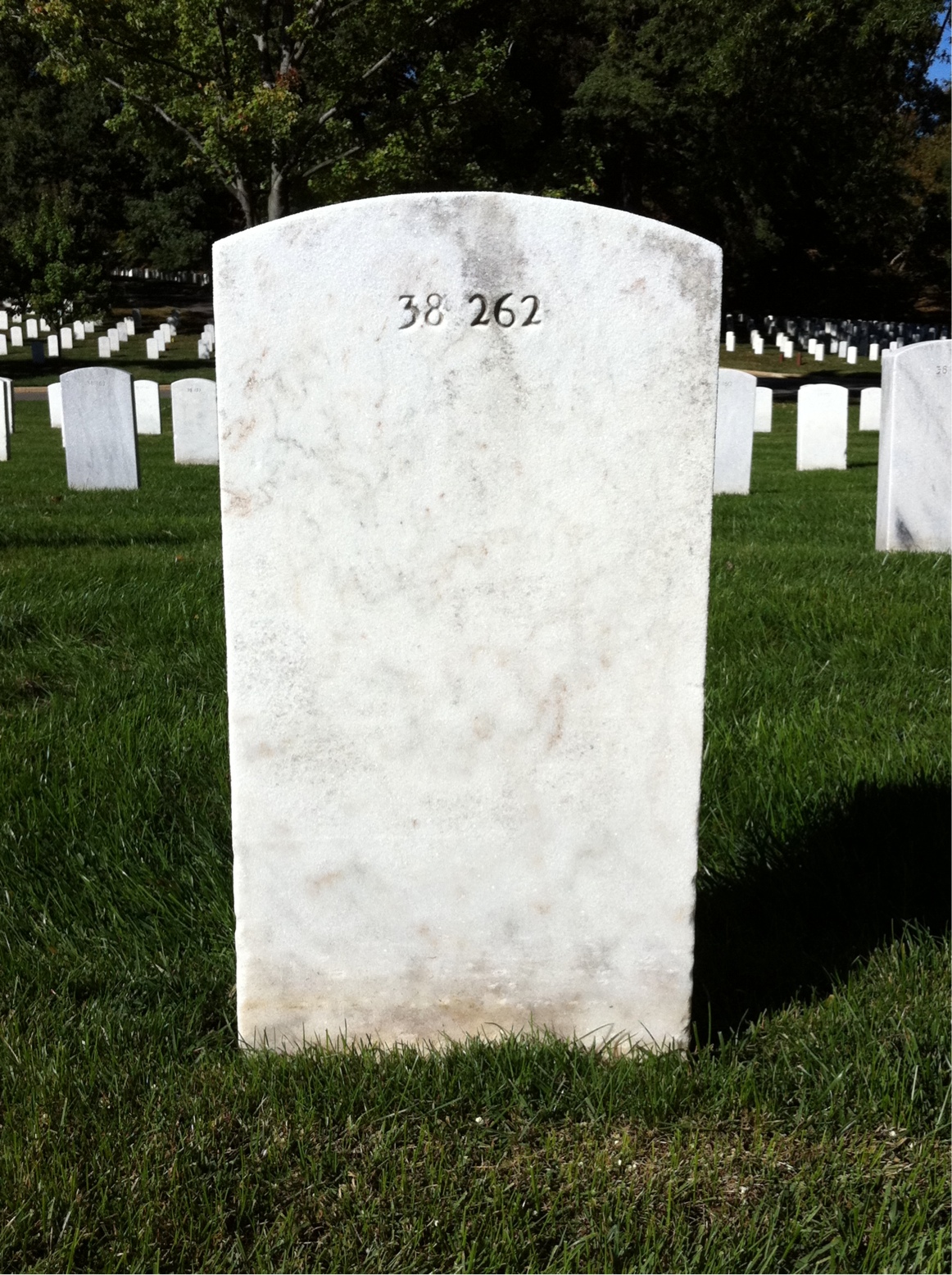 Back of headstone — Rosa Moore