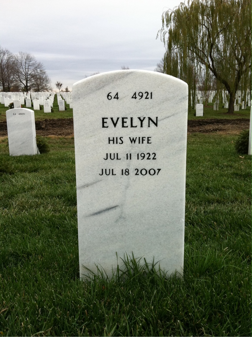 Back of headstone — Henry Merritt