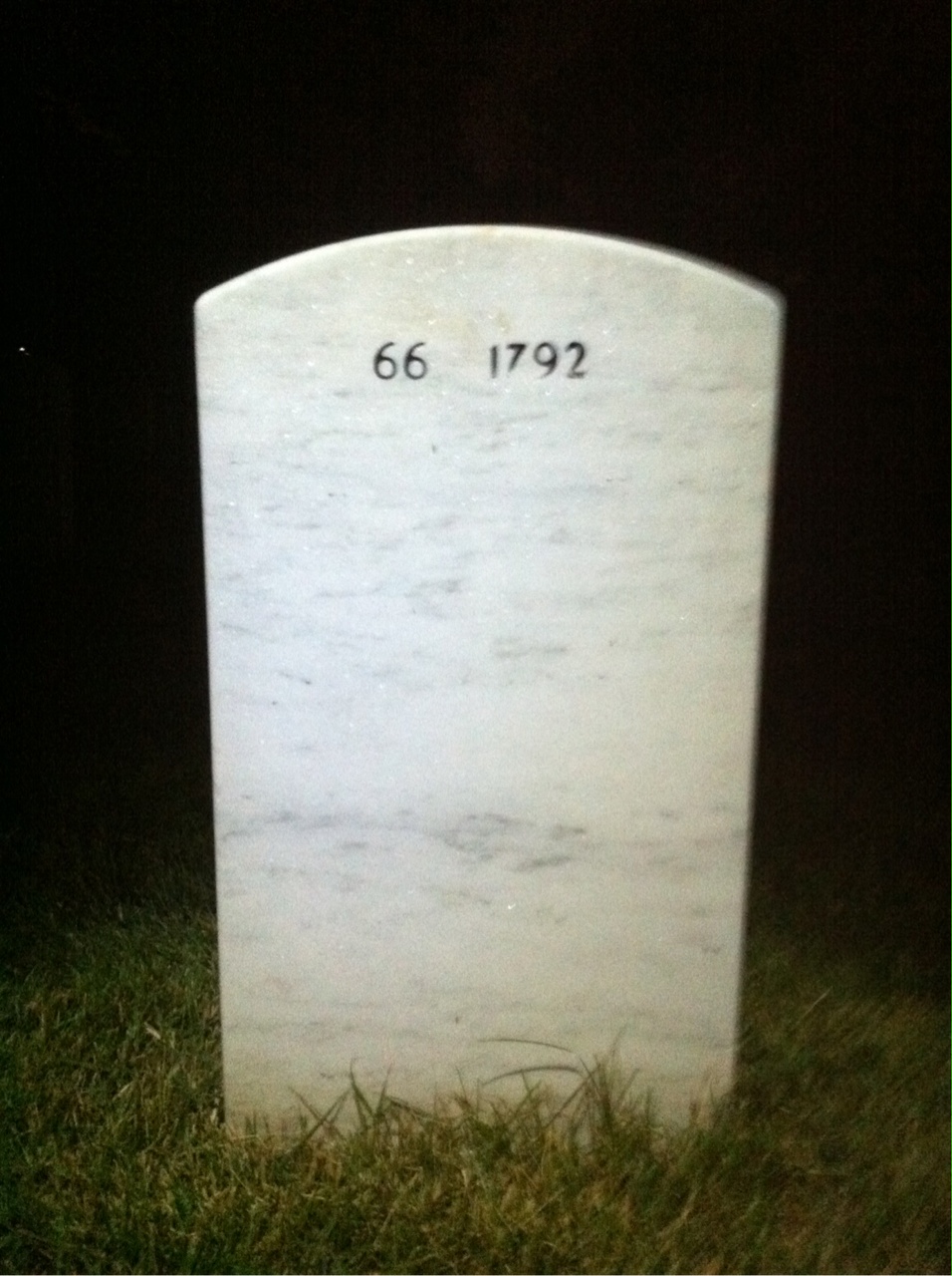 Back of headstone — Marion Pinckney