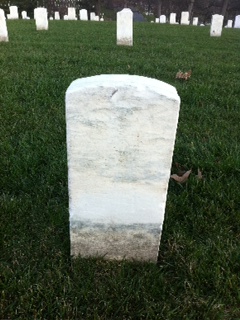 Back of headstone — Newton Adams