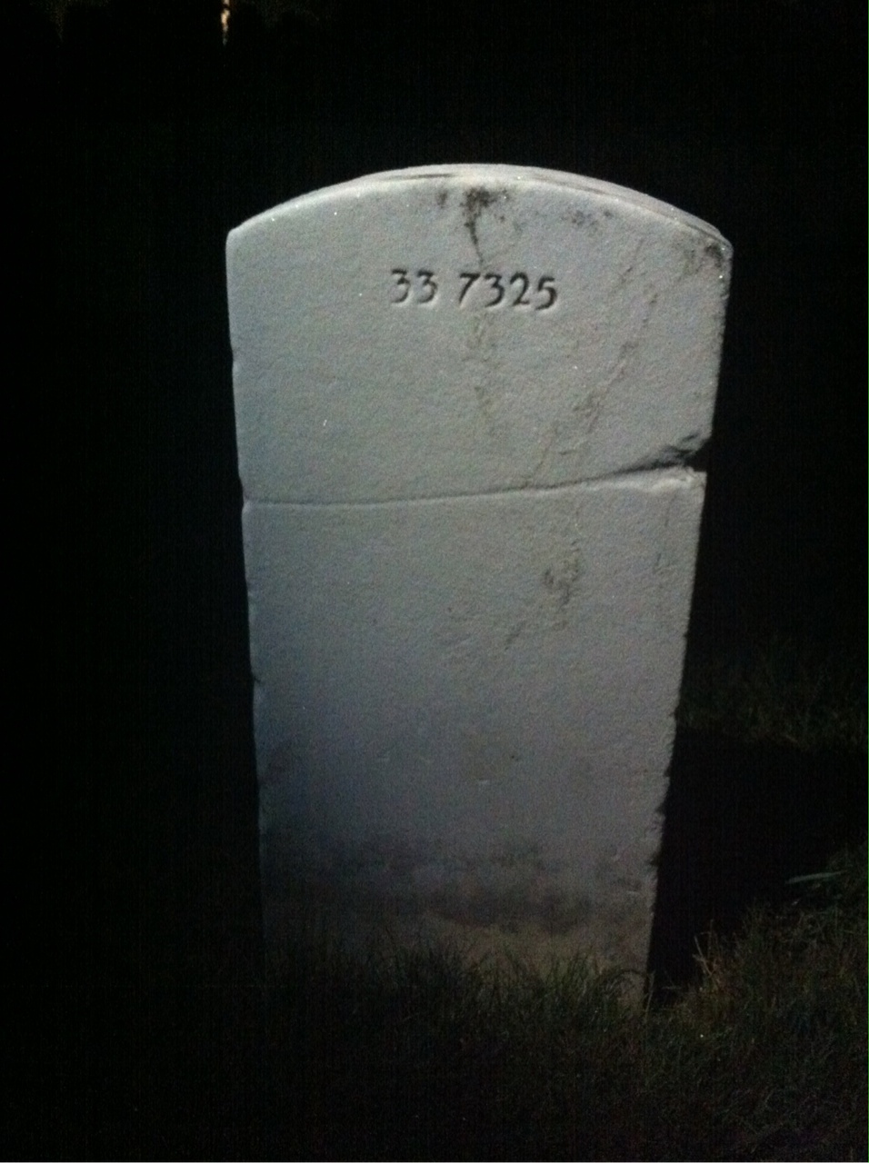Back of headstone — Harry Atkins
