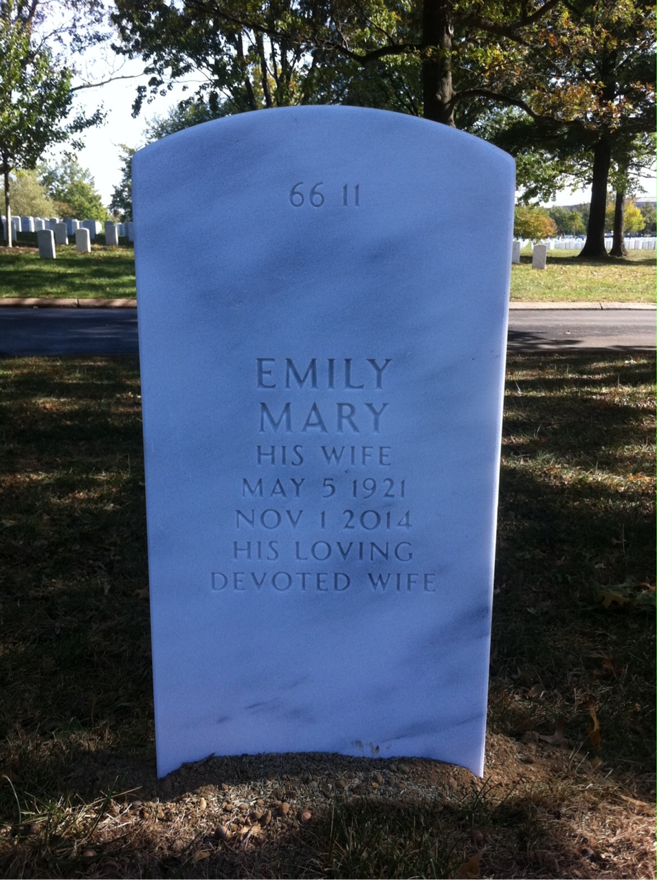 Back of headstone — Robert Mcnamara