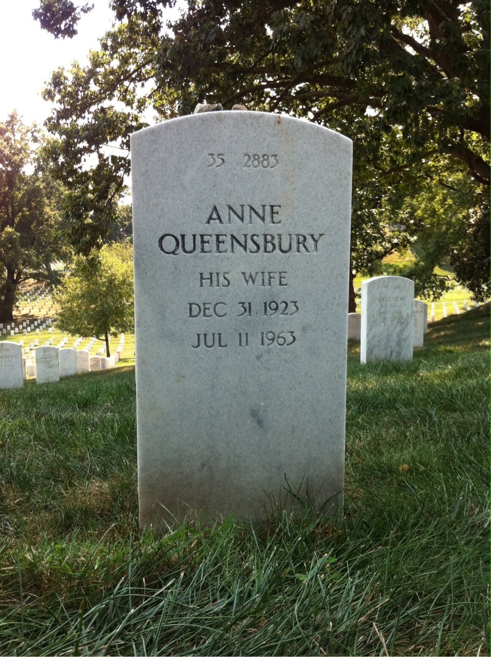 Back of headstone — Donald K Stevens