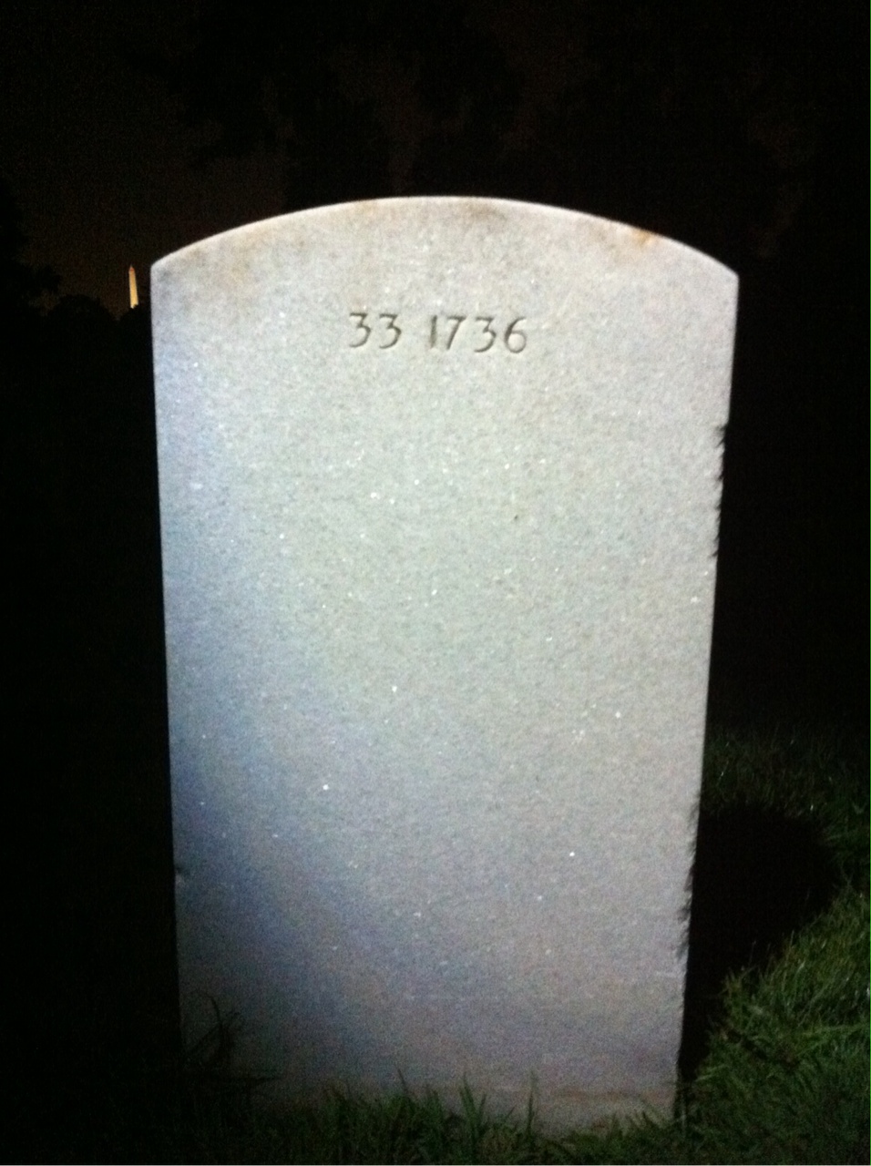 Back of headstone — James Murphy