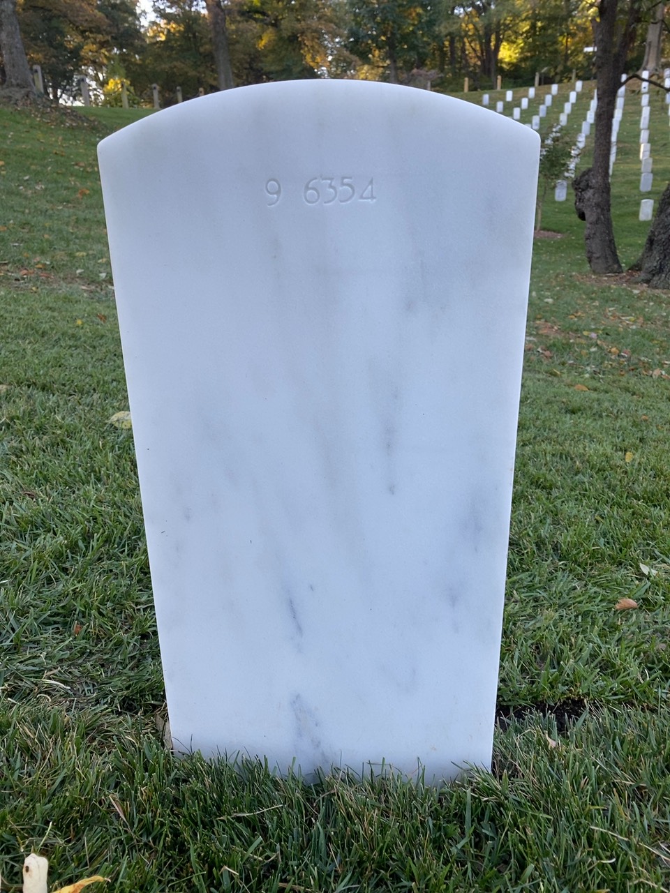 Back of headstone — Travis Leon Vernon