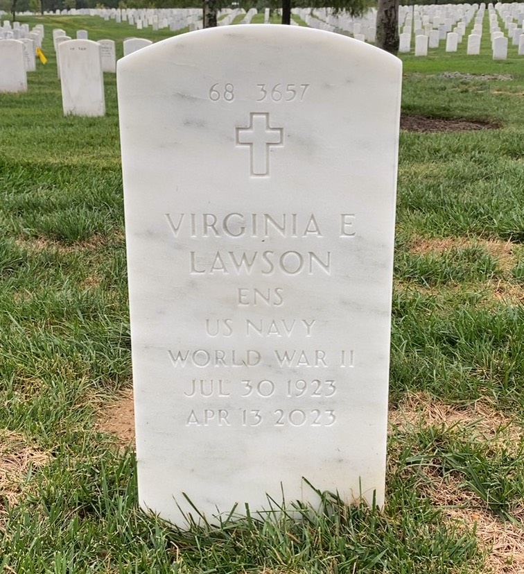 Back of headstone — Vincent Lawson