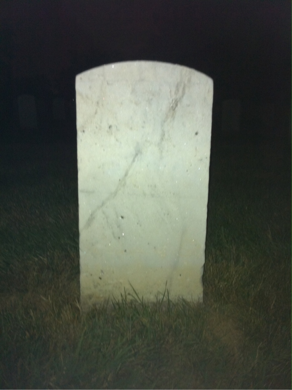 Back of headstone — James Mckenney