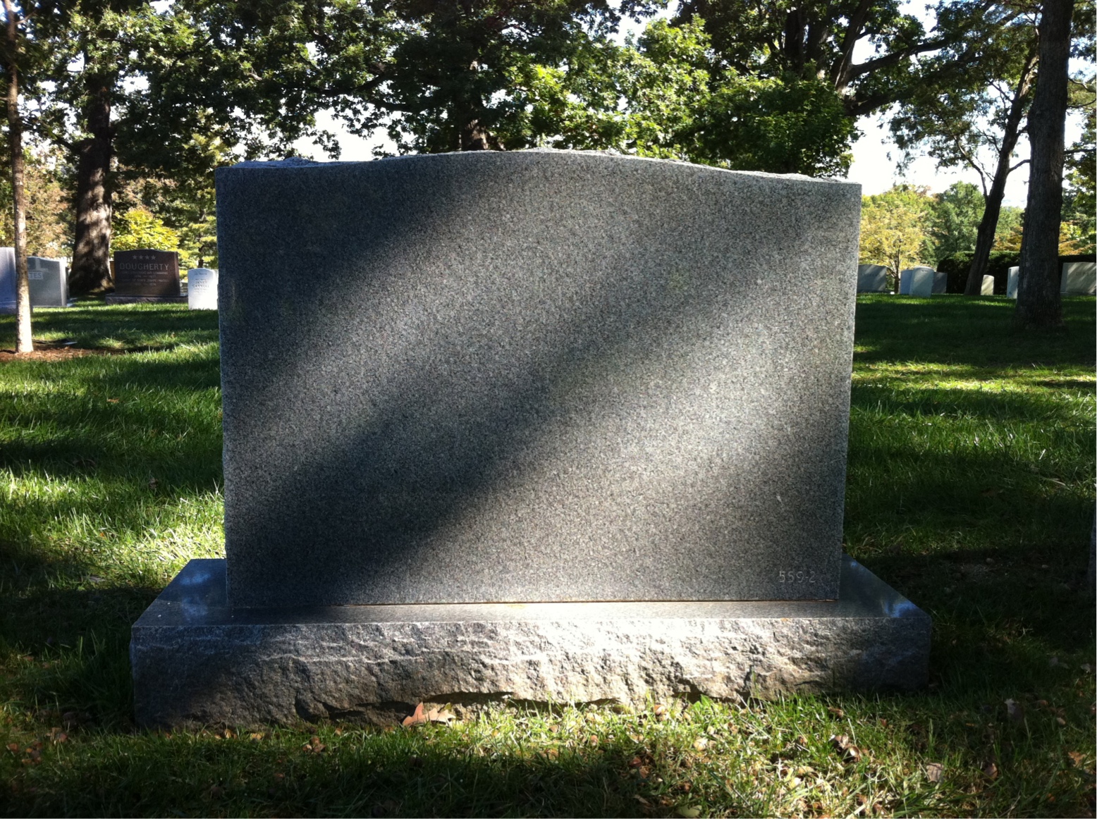 Back of headstone — Duard Ball