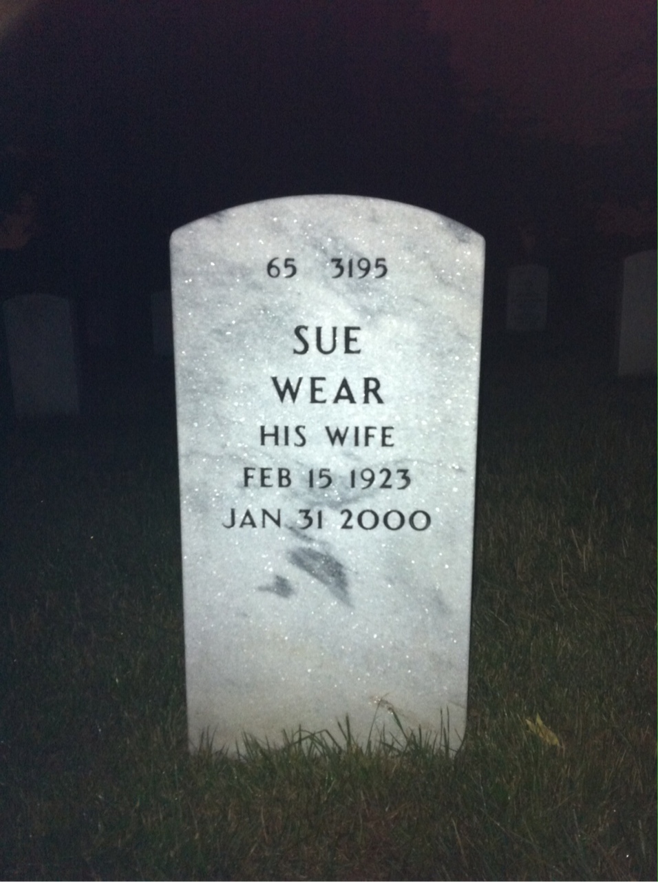 Back of headstone — Richard Clark