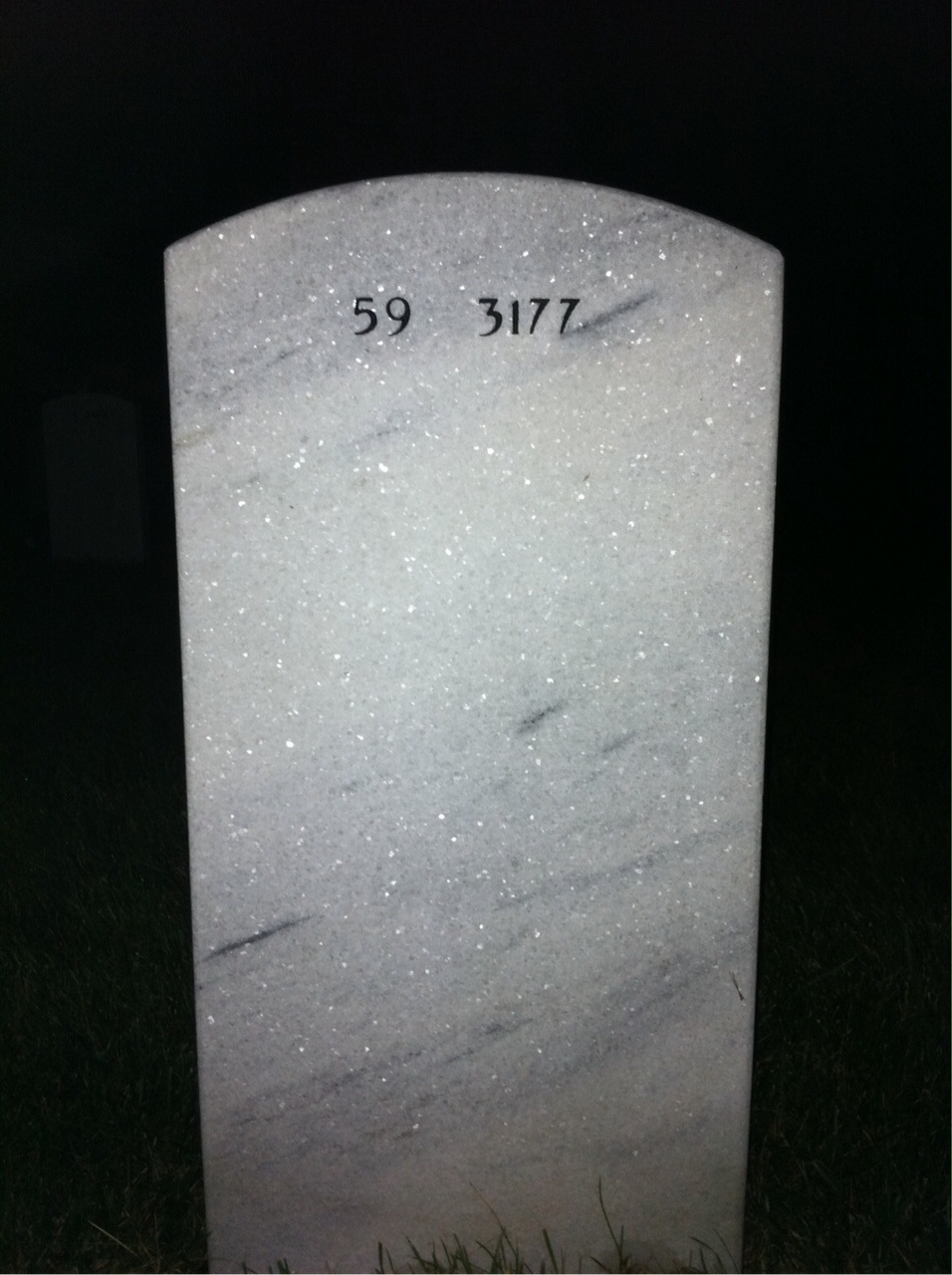 Back of headstone — William Lawson