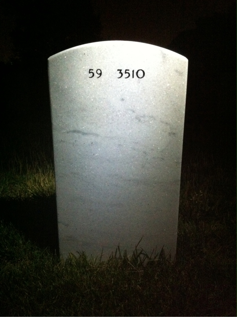 Back of headstone — Robert Deist