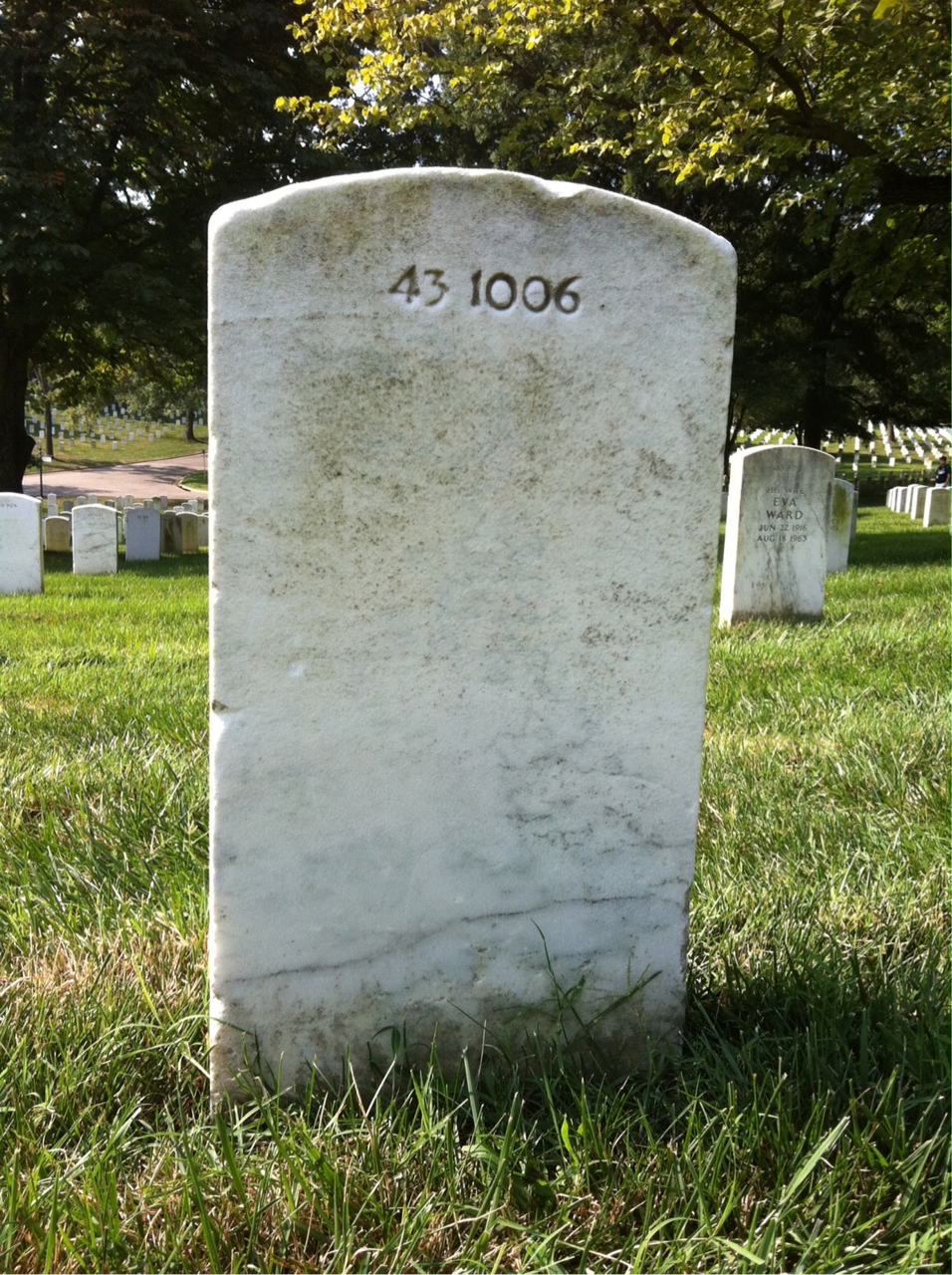 Back of headstone — Robert A Hager