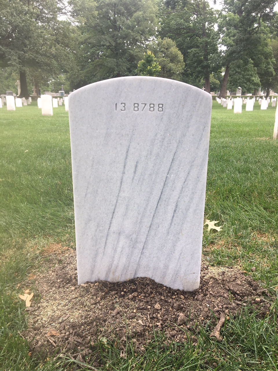 Back of headstone — Burnett Abcott